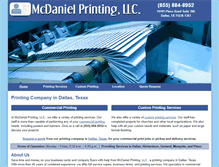Tablet Screenshot of mcdanielprinting.com